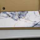 10pcs Thick Marble Peel and Stick Waterproof Wall Panels,Heat-Resistant Backsplash Tile, 23.6"x11.8" PVC Foam Wall Sticker for Kitchen,Living Rooms,TV Walls,Blue and Gold (Not Real Tile 19.4Sq. Ft.)