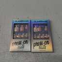 GLAMERMAID Press on Toenails, Spring Summer Light Pink Flower Gel Glue on Toe Nails, Glossy Round Toe Nails Reusable UV Finish Fake Nails Acrylic False Nails Manicure Kits for Women 2 Pack