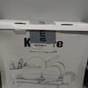 Kitsure Large Dish Drying Rack - Extendable Dish Rack, Multifunctional Dish Rack for Kitchen Counter, Anti-Rust Dish Drainers with Cutlery & Cup Holders 19.2"-26.7" L x 12.9" W, Black (Standard)