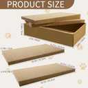 Cardboard Cat Scratcher Box Set of 2, 17 Inch Corrugated Cat Scratch Pad with 4 Double-Sided Curved Wave Shaped Pad for Indoor Cats Kitty Play Rest Grind Claws