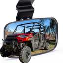 A & UTV PRO Center Rear View Mirror for 2015-2025 Can Am Defender Polaris Ranger XP 1000 570 900 Crew Accessories, Adjustable Convex Center Rearview Mirror