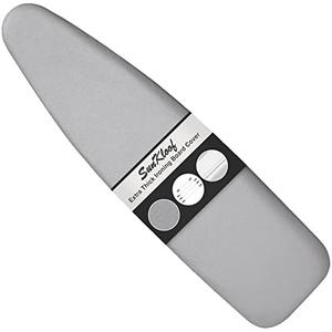 SUNKLOOF Extra Thick Ironing Board Cover and Pad, Resist Scorching and Staining, 15x54 Reflective Silicone Iron Board Cover With Padding, Elastic Edges, 4 Fasteners, Large Protective Scorch Mesh Cloth