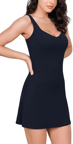 ODODOS Women's Cloud Feeling Tank Dress with Separate Shorts and Built in Bra U Back Mini Tennis Dress M ODODOS Women's Cloud Feeling Tank Dress with Separate Shorts and Built in Bra U Back Mini Tennis Dress M