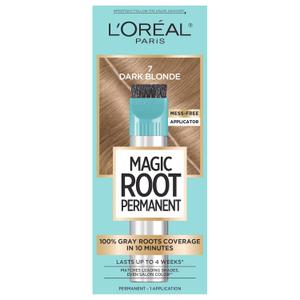 LOral Paris Magic Root Permanent Hair Color, 10 Minute Root Coloring Kit with 100% Gray Hair Coverage, 7 Dark Blonde, 1 Count