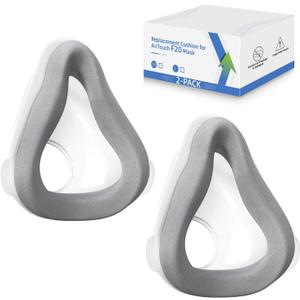 2-Pack Replacement Cushion for AirTouch F20, Memory Foam Cushion Compatible with Original F20 Frame, Reliable Seal & Perfect Fit, Covers Nose and Mouth, Large