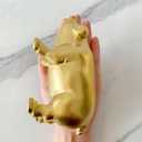 Golden Pig Statue, Animal Figurine Home Decor, Pig Sculpture for Home Office Desktop Bookshelf
