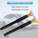553392 Rear Shock Absorber Pair Compatible with 2013-2015 Ford Escape / 2015-2019 Lincoln MKC, OE# CV6Z18124AK CV6Z18125D KYB553392 MON39111, Rear Suspension Shocks