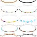 Zeyune 10 Pcs Cowboy Hat Bands Ethnic Western Hat Belts Rural Cowgirl Turquoise Hatbands Beaded Cowboy Supply