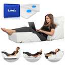 Lunix LX13 6-Piece Post-Surgery Recovery System, Orthopedic Bed Wedge Pillow Set for Tummy Tuck & Back Comfort, Zero-Gravity Memory Foam, Pebble White