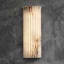 17.7in Natural Alabaster Wall Sconce Semicircle Marble Wall Light Hardwired Bathroom Wall Sconce Mid Century Stone Wall Mount Light Marble LED Vanity Light for Living Room Bedroom Hallway Kitchen Stair, Size: 45CM
