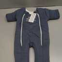 Magic Sleepsuit Baby Merlin's Cotton Baby Swaddle Transition Product - Soft and Cozy Design, Double Zipper for Easy Diaper Changes, Promotes Safe Sleep, 3-6 Months - Navy Blue - Small 12-18lbs