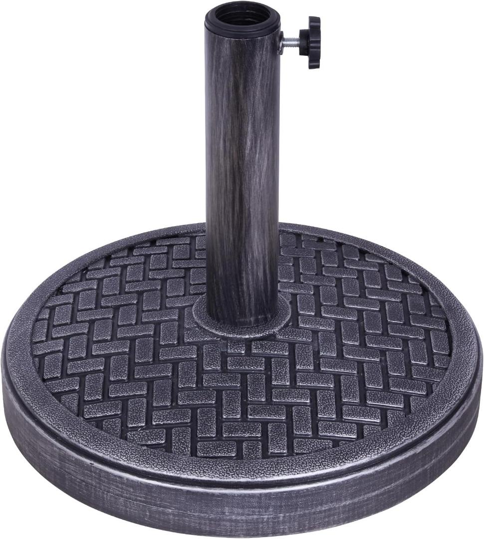 Backyard Expressions 26.5 Lb Umbrella Stand, Patio Umbrella Base, 15 in Diameter
