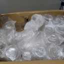 BESTSTAR 48 Pack Disposable Ribbed Origami Ripple Plastic Glasses Set - 24 9 OZ Stemless Champagne Flutes & 24 12OZ Cups, BPA-Free Shatterproof Clear Drinkware for Weddings, Parties & Events (Clear)