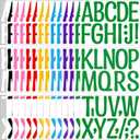 Bemeol 4 Inch Letter Stickers 42 Sheets Large Alphabet Letter Stickers Self Adhesive Stick on Letters for Bulletin Boards Classroom Home Decor (Multicolor)