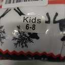 VNVNE Matching Christmas Onesie Pajamas for Family/Couples/Women/Men, Xmas Holiday Reindeer Striped Adults Pjs Sleepwear (6-8 Years)