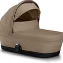 Cybex Gazelle S Cot Baby & Newborn Carrycot - Lightweight - Almond Beige | Baby Carrycot Attachment for Gazelle S & eGazelle Strollers, Newborn Cot with Travel Canopy & Carry Handle, Cozy & Spacious
