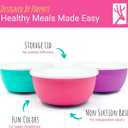 Elk and Friends Stainless Steel Bowls + Silicone Sleeve and Storage Lid | Baby, Toddler, Kids | Cereal & Snack Bowls | Storage Containers | Dishwasher Safe | 4 Pack