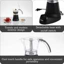 IMUSA 6 or 3 Cup Electric Espresso Maker Black Coffee Machine for Cuban Coffee, Moka and Espresso Drinks