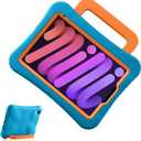 Kids Case for iPad Mini 7 (A17 Pro) 2024 /iPad Mini6 2021, Light Weight Heavy Duty/Shockproof/Drop Proof with Handle/Kickstand, Child Friendly Cover for iPad Mini 7th/6th Gen 8.3inch (Blue)