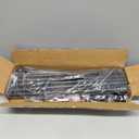 Paquete de 2 barras de cortina negras para ventanas de 66 a 120 pulgadas, 5/8 pulgadas de dimetro, color negro mate, pequeos cortineros para dormitorio, sala de estar, cocina, al aire libre