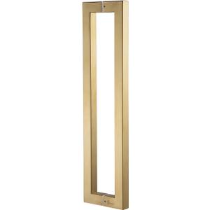 TOGU TG-R3030 Heavy Duty Commercial Grade 600mm/24 inches Square/Rectangle Shape Solid 1.2mm Thick Stainless Steel 304 Push Pull Door Handle, Satin Gold Finish