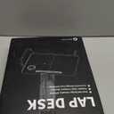 BUYIFY Portable Foldable Laptop Desk for Bed and Couch, Adjustable Lap Desk with Cup Holder and Phone Holder, Ideal for Working, Reading, Writing, and Breakfast (Black)