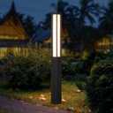 Outdoor Pathway Lights, 71 Inches Tall Bollard Light, 3000K Landscape Path Lighting, Large Mordern Led Bollards, IP65 Waterproof Pole Sidewalk Lights Wired for Driveway Walkway Garden Yard