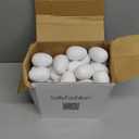 Sallyfashion 60 PCS White Plastic EggsEaster Fake Eggs for Decorating Paint Toddler Pretend Play Food for Craft