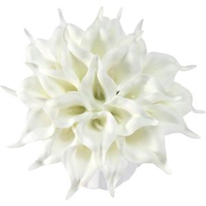 22pcs 13.4 Inch Pure White Lataex Real Touch Artificial Calla Lily Flowers, for Home Decor for Spring Flowers, Home Kitchen, Wedding Decorations, and centerpieces.
