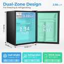 Antarctic Star 2.56 Cu.ft Single Door Compact Refrigerator with Mini Freezer, Adjustable Temperature Control with Removable Glass Shelves, Perfect for Homes, Offices, Dorms, Black