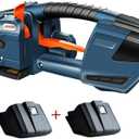 HIGHTOP Electric Strapping Machine JDC1316 for 1/2-5/8 Inch PP PET Strap Automatic Strapping Tool 2X4000mAh Battery Handheld Banding Tools for Plastic Packaging Strapping Tensioner Baler for Pallet