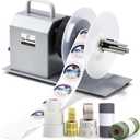 CGOLDENWALL Compact Quiet Automatic Label Rewinder, 1-12"/s Bidirectional Rewind, Coreless/1-1.5" Core Quick Adjust, Max. Label Dia. 5.5" Width 4.3", Auto Sync with Printer, Space-Saving