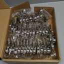 Ravinte 40 Pack 20 Pair 1/2 inch Overlay Cabinet Hinges Kitchen Soft Close Cabinet Hinges Hidden Door Hinge for Kitchen Cabinet Hinges Stainless Steel Adjustable Hinges Satin Nickel Cabinet Hardware