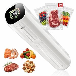 Natupo Compact Vacuum Sealer for Food (Contains 30 Reusable Seal Bags) Featuring LED Pressure Display, Ultimate Suction Power, Handheld Vacuum Sealer Machine, Portable Food Sealer