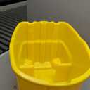 Rubbermaid Commercial Products WaveBrake 35 Qt. Side-Press Mop Bucket and Wringer Combo on Wheels Yellow for Professional/Industrial/Business Heavy-Duty Floor Cleaning/Mopping