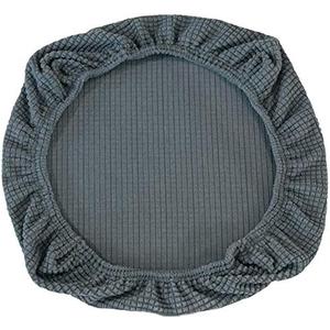 Yikko Dining Room Chair Cover, Elastic Stretch Chair Slipcovers Super Fit Anti-dust Desk Seat Cover Spandex Removable Washable Kitchen Chair Protective Cover Applicable Seat Size 15-20 Inches (Grey)