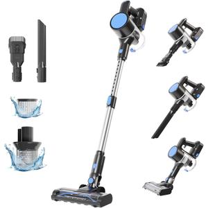 NEWBULIG Cordless Vacuum Cleaner, Lightweight Stick Vacuum for Home with Anti-Tangle and LED Lights, Powerful Rechargeable Wireless Cleaners for Hardwood Floors Carpet Pet Hair
