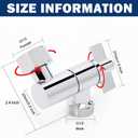 NearMoon Adjustable Shower Head Extension Adapter, SUS304 Stainless Steel Shower Arm Extension Connector for Shower Heads (Chrome Finish)