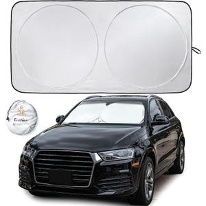 EcoNour Car Windshield Sun Shade | 2025 Upgraded Innovative No-Light-Pass Technology for Maximum Coverage | Foldable Sun Shade Keeps Your Vehicle Cool | Small (59 x 29 inches) (Small)