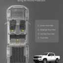 3W Floor Mats & Truck Bed Mat for Nissan Frontier 2025 2024 2023 2022 Crew Cab(NOT for 2nd with Under Seat Speaker), All Weather TPE Custom Fit Car Liner for Frontier