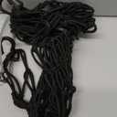 Small Cargo Net 15"x15" Stretches to 30"x30" with Thicken Hooks | Natural Latex Core, Tight 2x2 Mesh Heavy Duty Bungee Net for Motorcycle Helmet, Bike, ATV, UTV, Luggage (Black, 2 Pack)