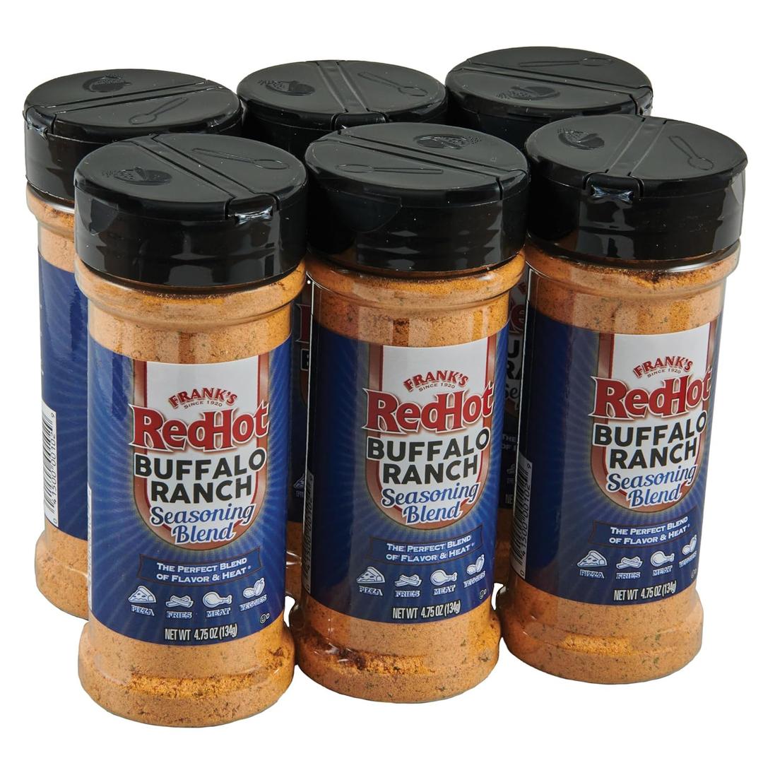 Frank's RedHot Buffalo Ranch Seasoning Blend, 4.75 oz (Pack of 6), Best By MAR 15/266