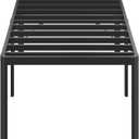 25 Inch High Twin Bed Frames with Rounded Corner Legs, Heavy Duty Metal Twin Platform Bed Frame with Steel Slats Support, No Box Spring Needed, Noise Free, Easy Assembly