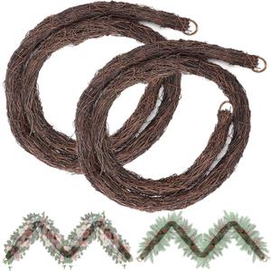 Natural Grapevine Garland 6 FT - DIY Crafts Grapevine Vine Twig Wreath Making Supplies for Decors - 2 Pack