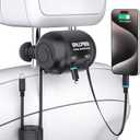 OHLPRO 2 in 1 Backseat Car Charging Station Box, 45W Fast Charge Multi Retractable Car Charger for Uber Chargers for Passengers, for iPhone/Samsung and Tablets - Headrest Bars Car