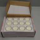 Set of 12 White Votive Candles Clear Glass Filled Unscented Soy Wax Candle for Home Dcor Spa Weddings Birthday Holidays Party and DIY