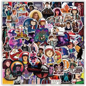 100 Pcs TV Series Cool Stickers, Anime Cute Stickers, Suitable for Water Bottles, Laptops, Phones, Tablets, Guitars, Refrigerators, Suitcases, and More.