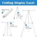 Falling in Art Aluminum Flip Chart Display Easel Stand with Adjustable Floor for Boardroom, Whiteboard, Paper Pads, Signage, 63 1/2'' High, Silver