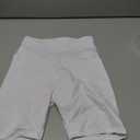 Ipletix Biker Shorts with Pockets for Women - 6'' High Waisted Womens Yoga Gym Athletic Running Workout Shorts White S/M