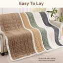 Couch Cover for Dogs, Washable Non Slip Loveseat Covers for 2 Cushion Couch Pet Friendly Fuzzy Sofa Protector&Bed Mat for Pets (27.6"x59.06" Beige)
